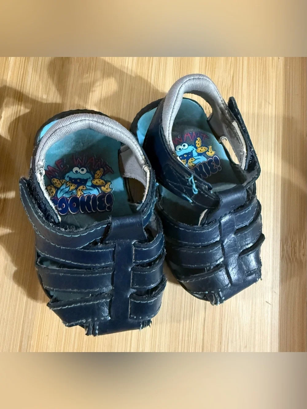 3W Baby Boys Unisex Infants Sesame Street Cookie Monster Sandals Blue Strap